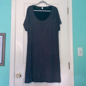 Old navy black patterned swing dress